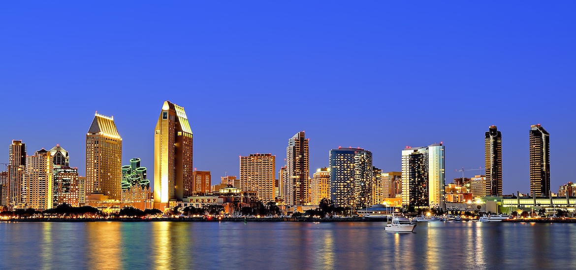 san diego skyline night time family days out san diego city guide
